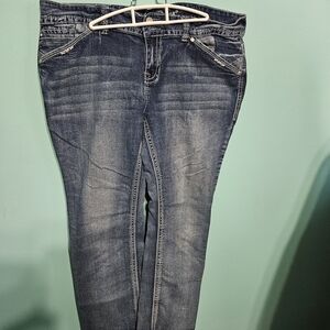 Ariya Dark Blue Straight Leg Jeans